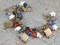 Raw Brass United States Patriotic Charms - Set of Four - B-C17